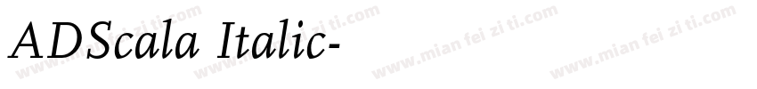 ADScala Italic字体转换